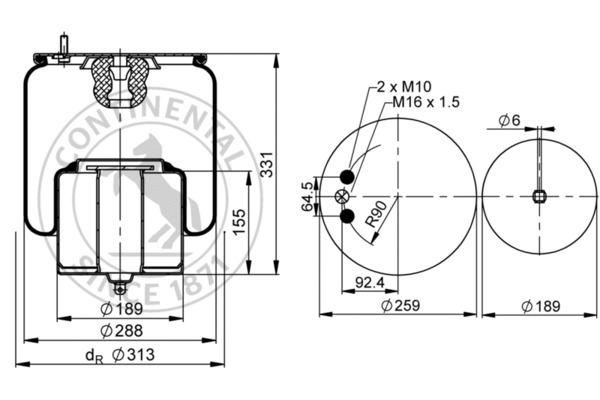 Contitech Air Spring Veerbalg 4713 N P02