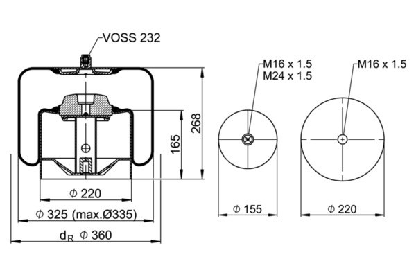 Contitech Air Spring Veerbalg 4737 N P21