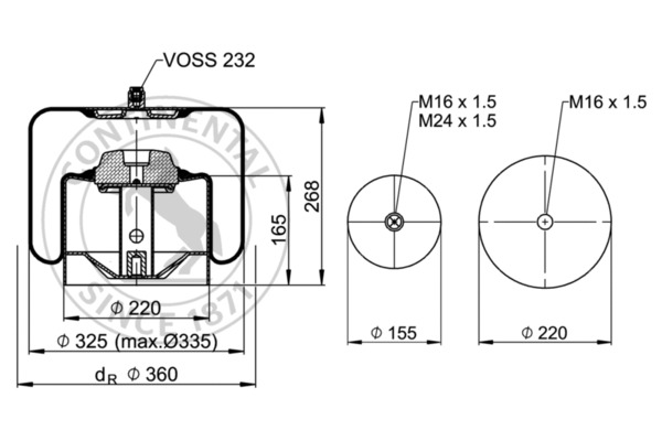 Contitech Air Spring Veerbalg 4737 N P21