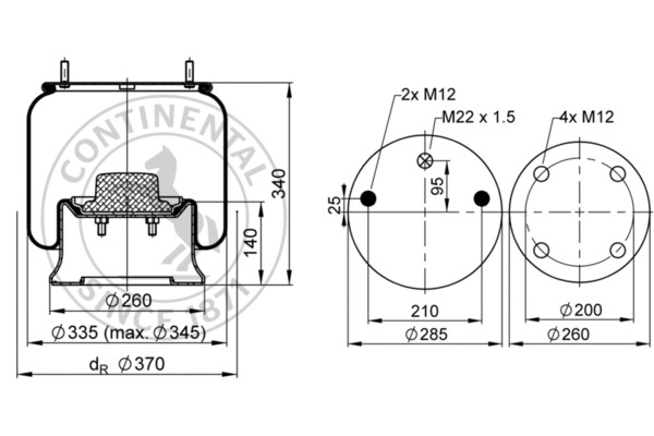Contitech Air Spring Veerbalg 4810 N P05