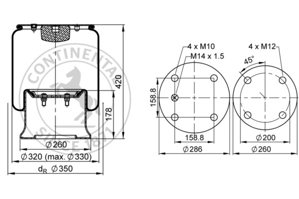 Contitech Air Spring Veerbalg 4813 N P07