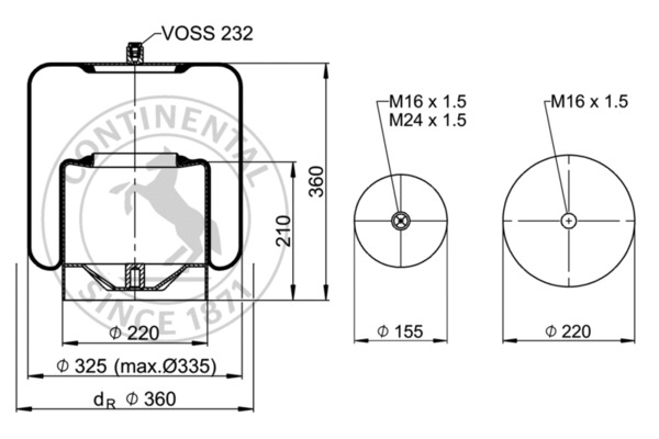 Contitech Air Spring Veerbalg 4838 N P21
