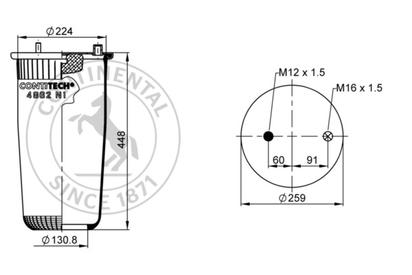 Contitech Air Spring Veerbalg 4862 N1 P01