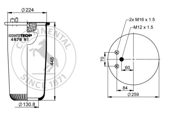 Contitech Air Spring Veerbalg 4878 N1 P02