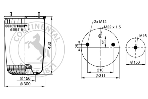 Contitech Air Spring Veerbalg 4881 N P02