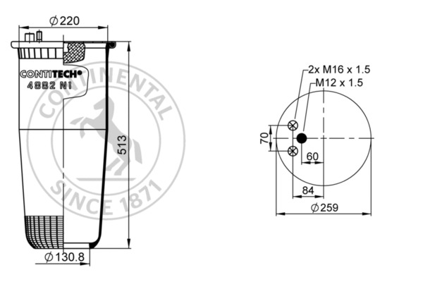 Contitech Air Spring Veerbalg 4882 N1 P01