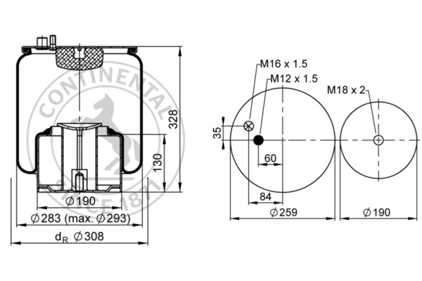 Contitech Air Spring Veerbalg 4883 N1 P06