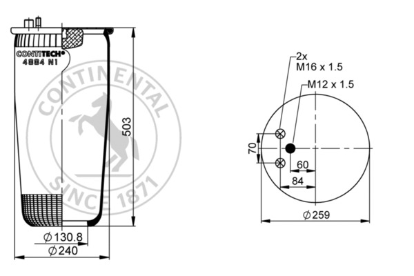 Contitech Air Spring Veerbalg 4884 N1 P02