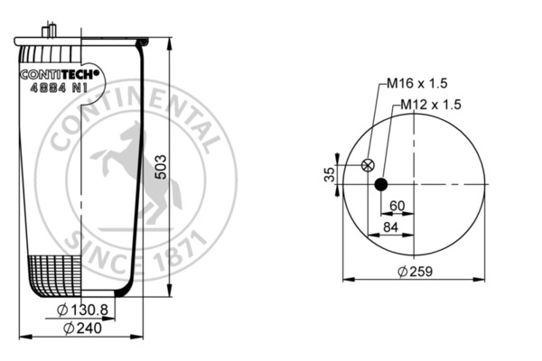 Contitech Air Spring Veerbalg 4884 N1 P03