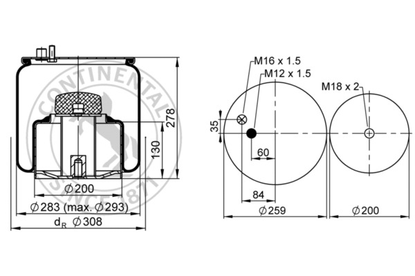Contitech Air Spring Veerbalg 4884 N1 P09
