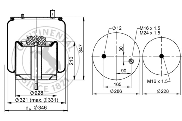 Contitech Air Spring Veerbalg 4911 N P04