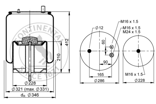 Contitech Air Spring Veerbalg 4912 N P07