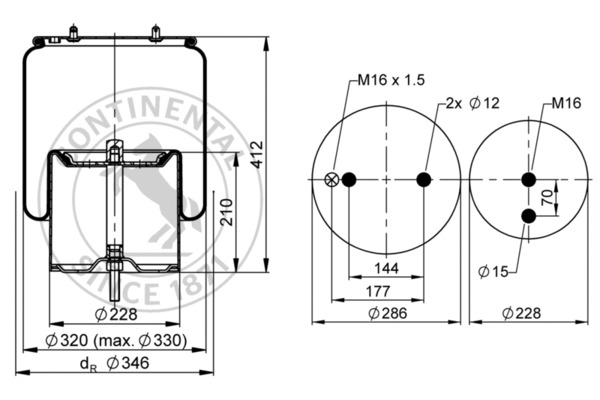 Contitech Air Spring Veerbalg 4913 N P02