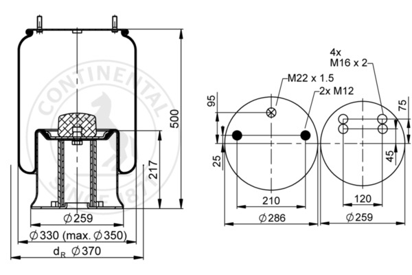 Veerbalg Contitech Air Spring 4913 N P06