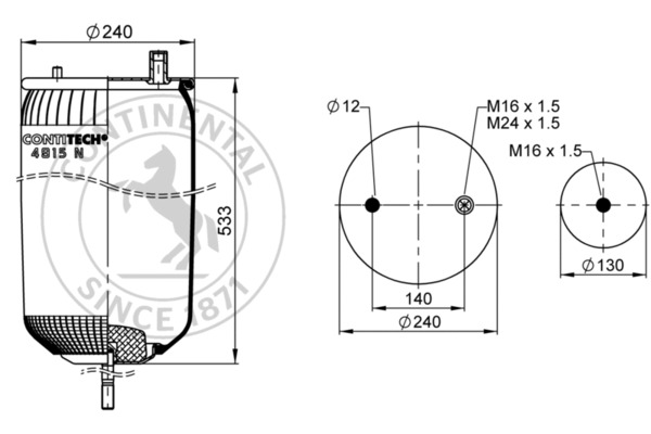Contitech Air Spring Veerbalg 4915 N P03