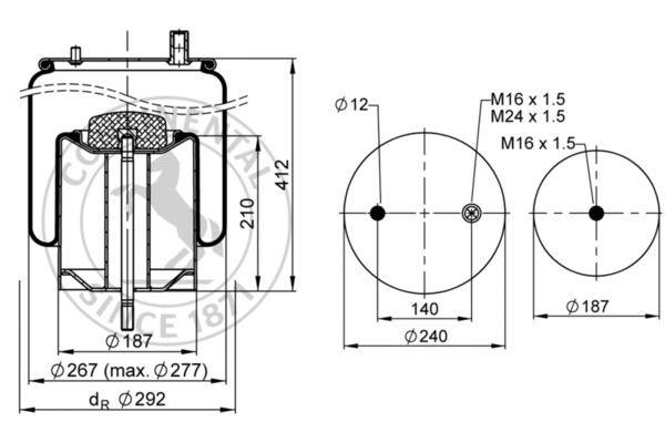 Contitech Air Spring Veerbalg 4915 N P06