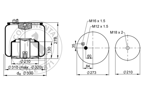 Contitech Air Spring Veerbalg 4916 N1 P07