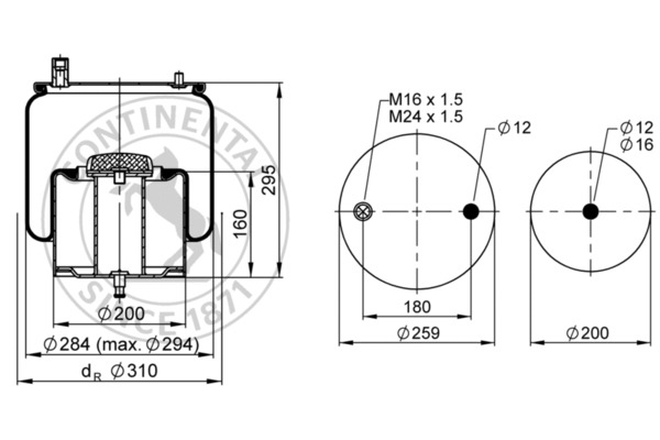 Contitech Air Spring Veerbalg 4919 N P01