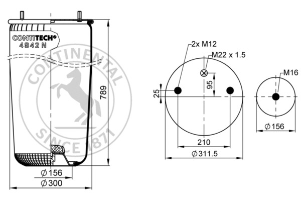 Contitech Air Spring Veerbalg 4942 N P02