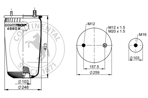 Contitech Air Spring Veerbalg 4960 N P02