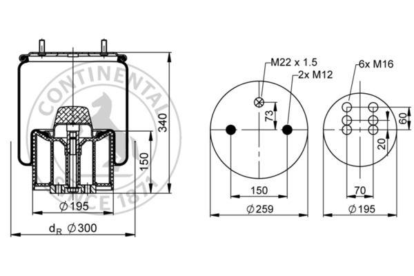 Contitech Air Spring Veerbalg 4961 N P03