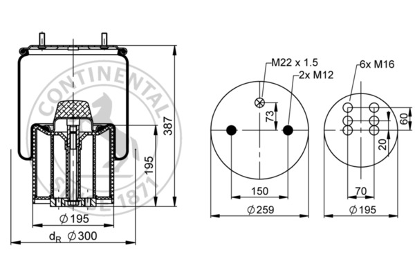 Contitech Air Spring Veerbalg 4962 N P03