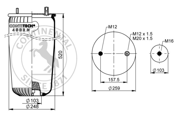 Contitech Air Spring Veerbalg 4963 N P01