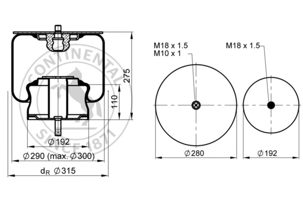 Contitech Air Spring Veerbalg 644 N P04