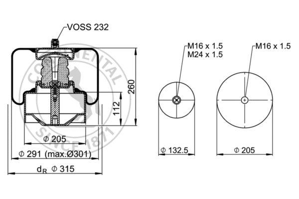 Contitech Air Spring Veerbalg 644 N P21