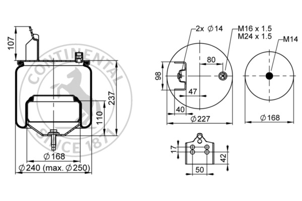 Contitech Air Spring Veerbalg 6600 N P02