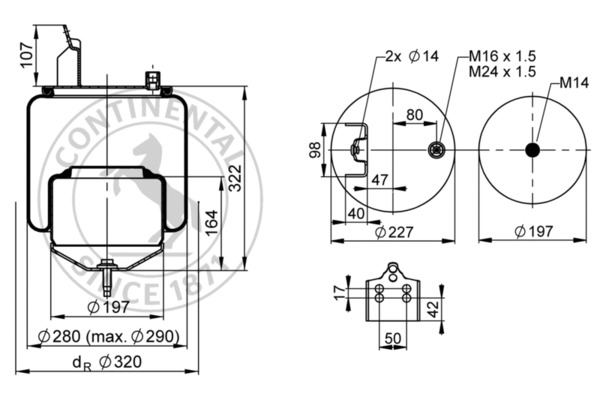 Contitech Air Spring Veerbalg 6605 N P01