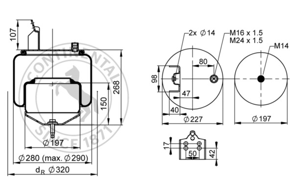 Contitech Air Spring Veerbalg 6606 N P01