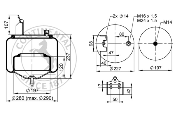 Contitech Air Spring Veerbalg 6606 N P02