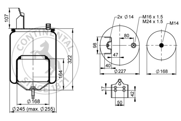 Contitech Air Spring Veerbalg 6608 N P01