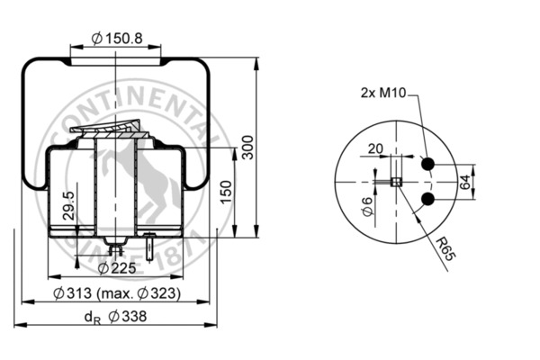 Contitech Air Spring Veerbalg 6610 N P01