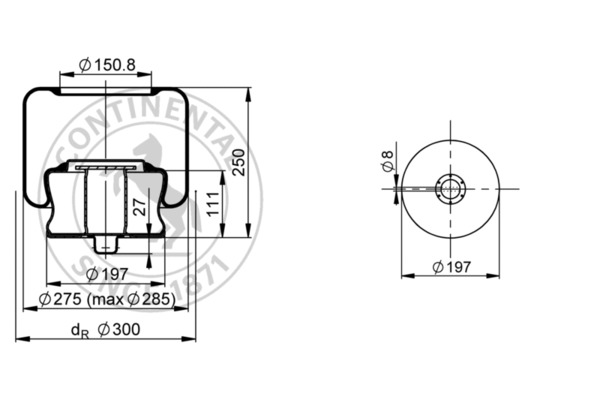 Contitech Air Spring Veerbalg 6611 N P03