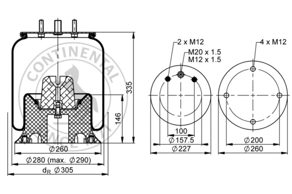 Contitech Air Spring Veerbalg 6618 N P01