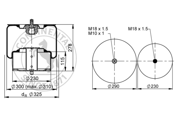 Contitech Air Spring Veerbalg 661 N P02