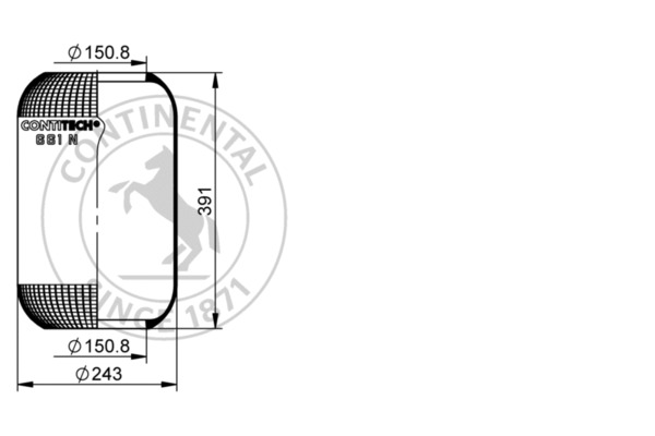 Contitech Air Spring Veerbalg 661 N