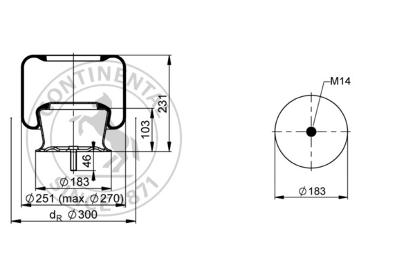 Contitech Air Spring Veerbalg 6623 N P01