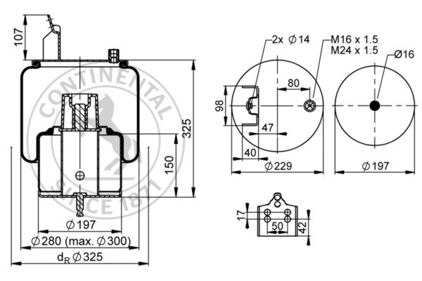 Contitech Air Spring Veerbalg 6630 N P01