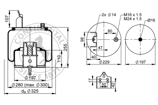 Contitech Air Spring Veerbalg 6632 N P01
