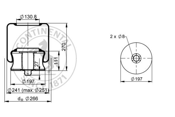 Contitech Air Spring Veerbalg 6636 N P01