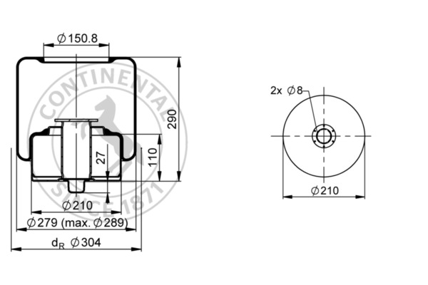 Contitech Air Spring Veerbalg 6638 N P01
