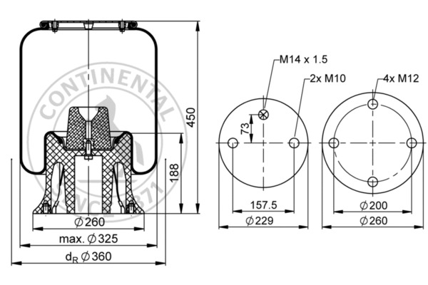 Contitech Air Spring Veerbalg 6706 N P01