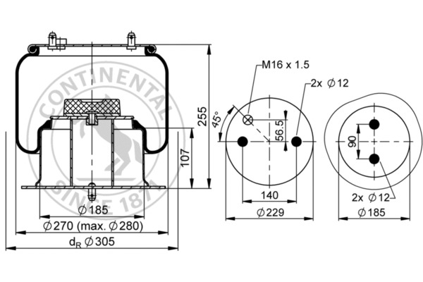 Contitech Air Spring Veerbalg 6716 N P02