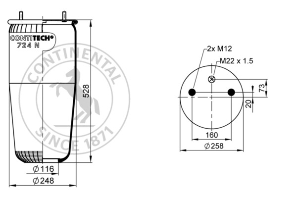Contitech Air Spring Veerbalg 724 N P01