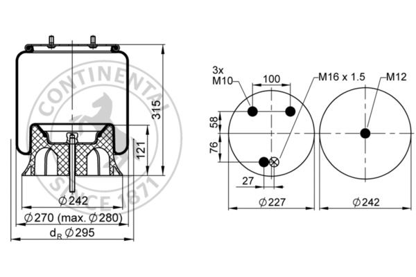 Contitech Air Spring Veerbalg 792 N P01