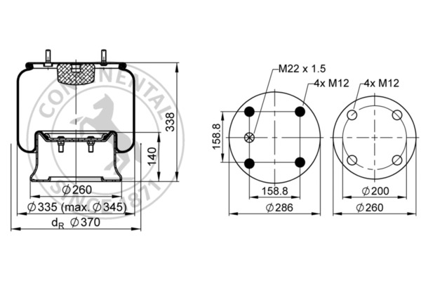 Contitech Air Spring Veerbalg 810 MB