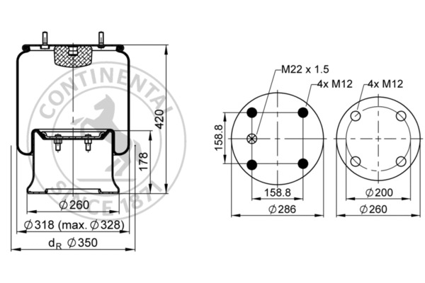 Contitech Air Spring Veerbalg 813 MB